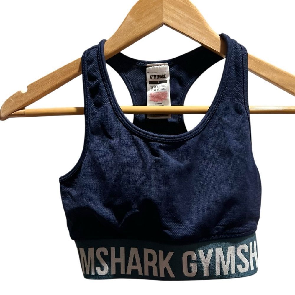 Gymshark Navy Blue Sports Bra Racerback – Size Small